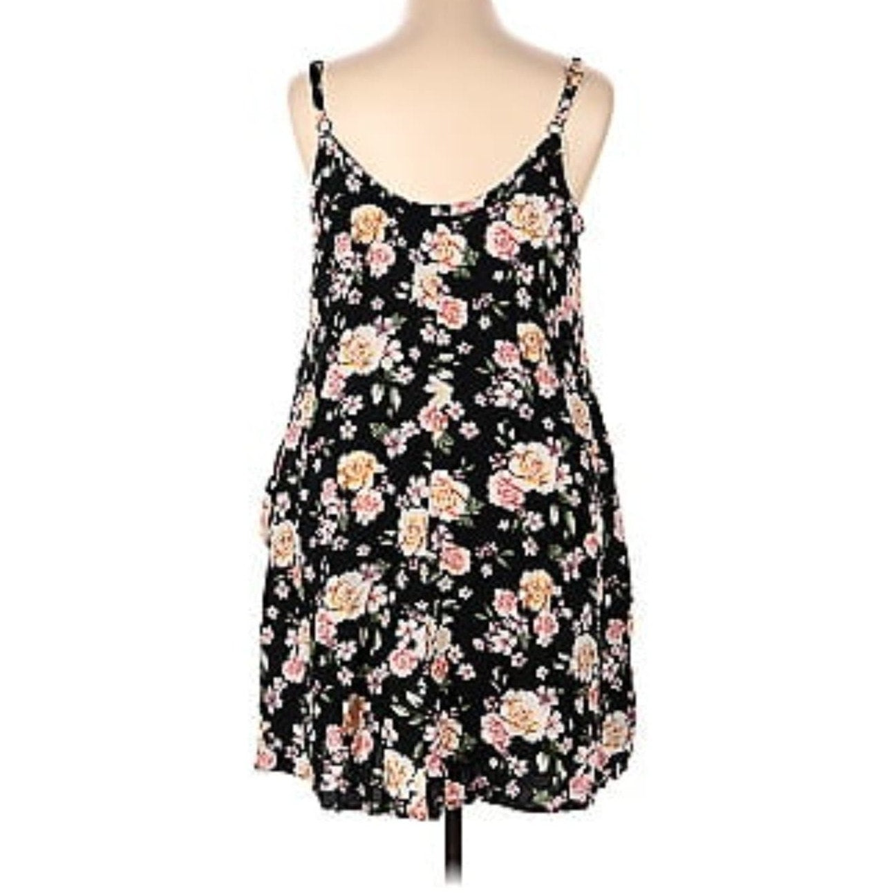 Torrid Mini Tank Dress Black Floral with Pockets Plus Size 5X