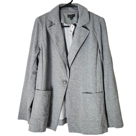 Lane Bryant Blazer Jacket Plus Size 14 Gray Single Button Pockets NWT