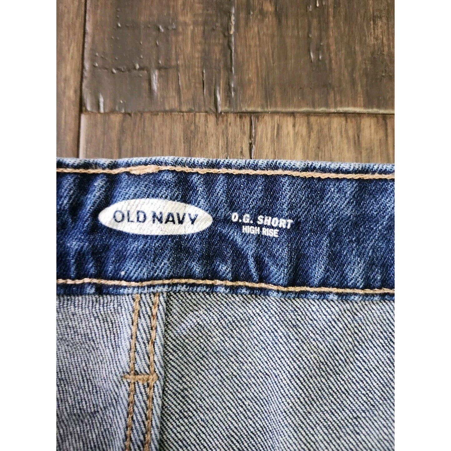 Old Navy O.G. Shorts Plus Size 18 High Rise Blue Denim Cuffed Stretch