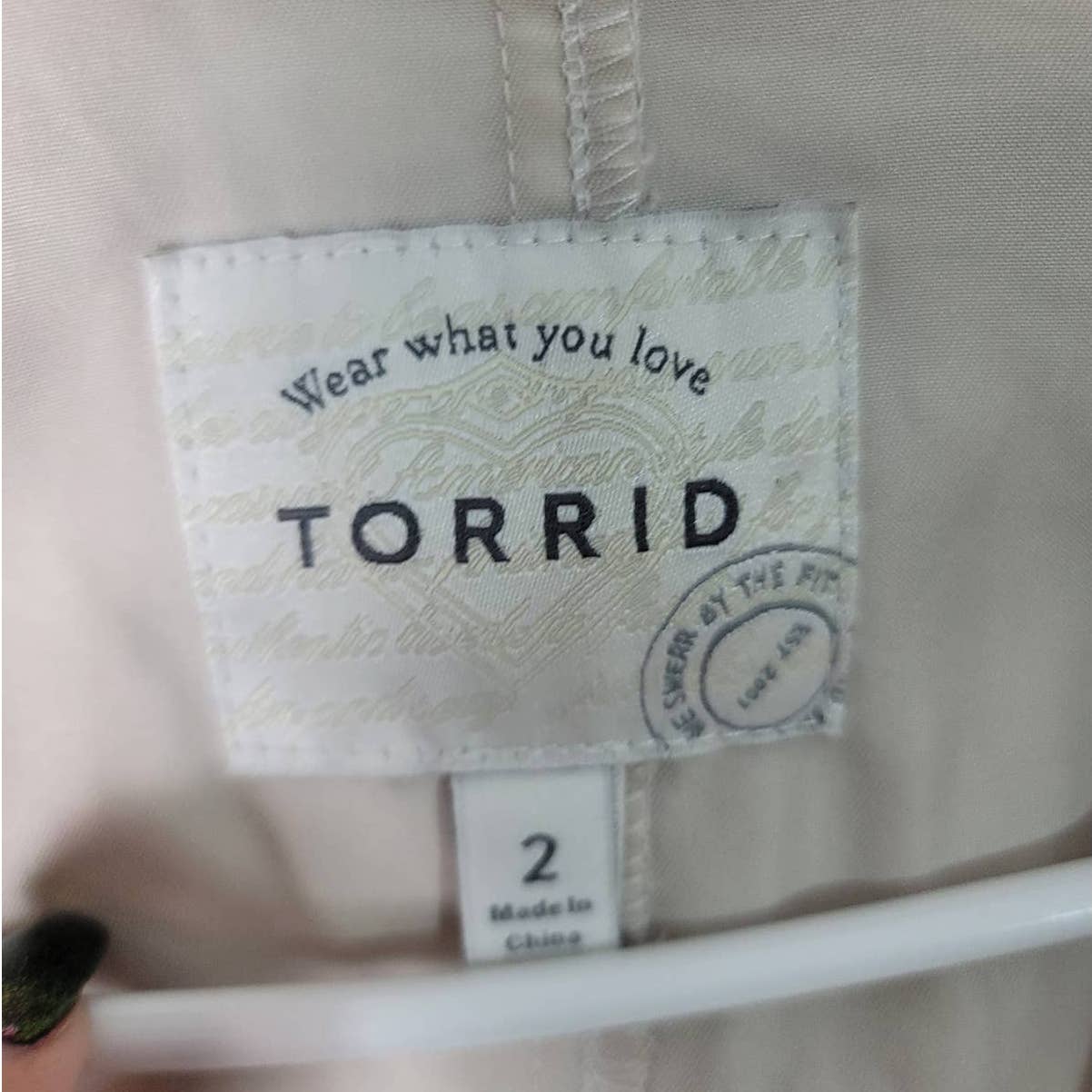 Torrid Anorak Coat Beige Utility Zip Up Waist Tie Plus Size 2X