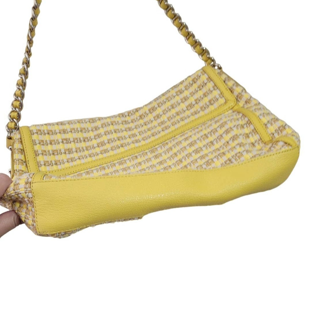 Kate Spade Sandy Point Catherine Strap Chain Classic Handbag Yellow Dandelion