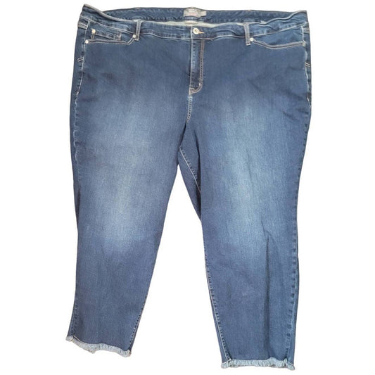 Torrid Vintage Stretch Denim Jeans Plus Size 30 High Rise Crop Boyfriend