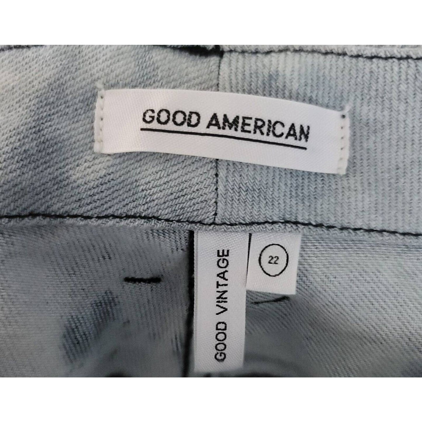 Good American Good Vintage Shibori Jeans Straight Leg Plus Size 22