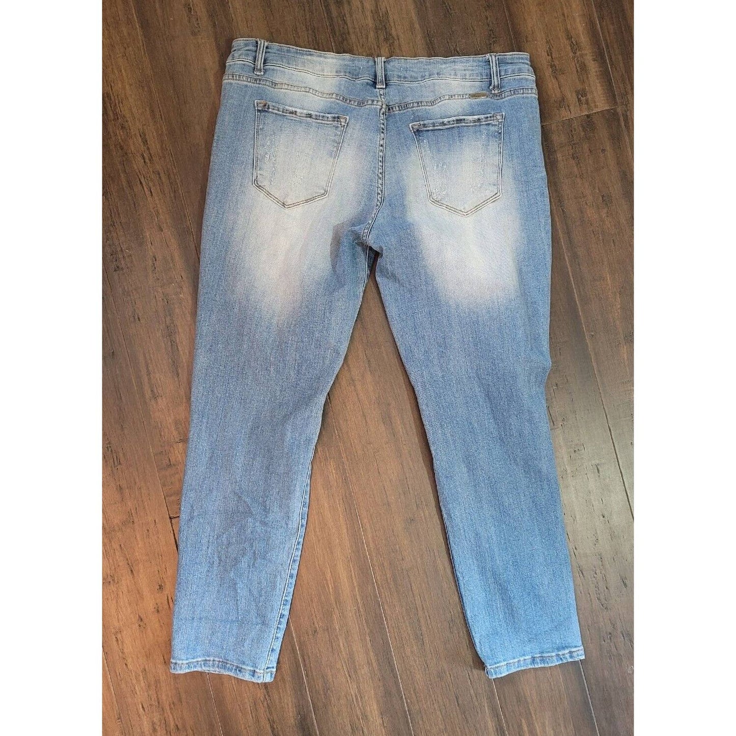 KanCan Jeans Distressed Hi Rise Stretch Skinny Light Wash Size 3XL