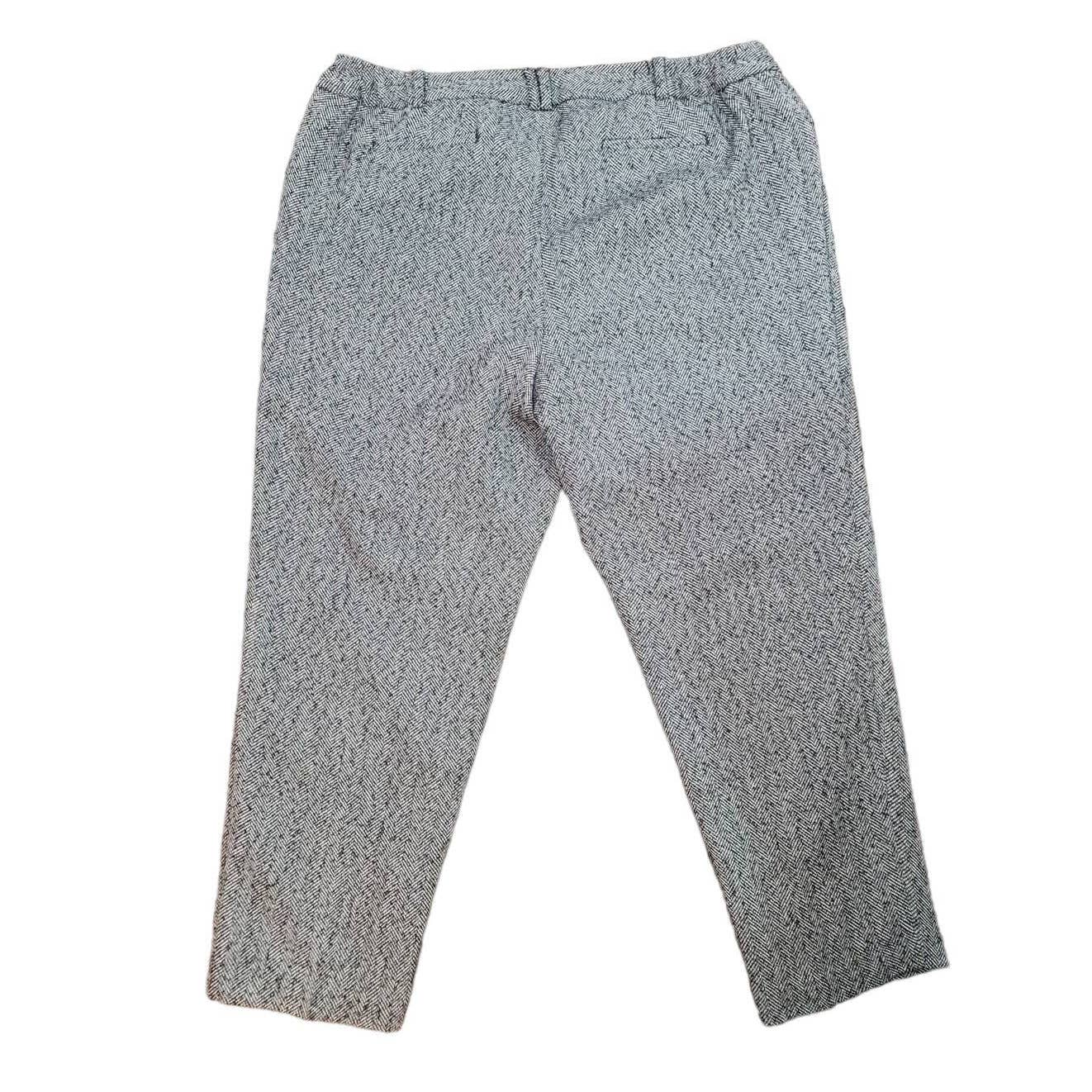 Talbots Grey Chino Work Pants Hampshire Herringbone Wool Plus Size 20W
