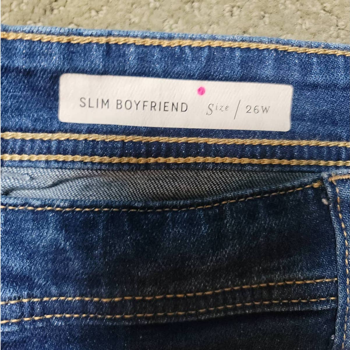 Pilcro and the Letterpress Slim Boyfriend Cropped Jeans Blue Denim Size 26W
